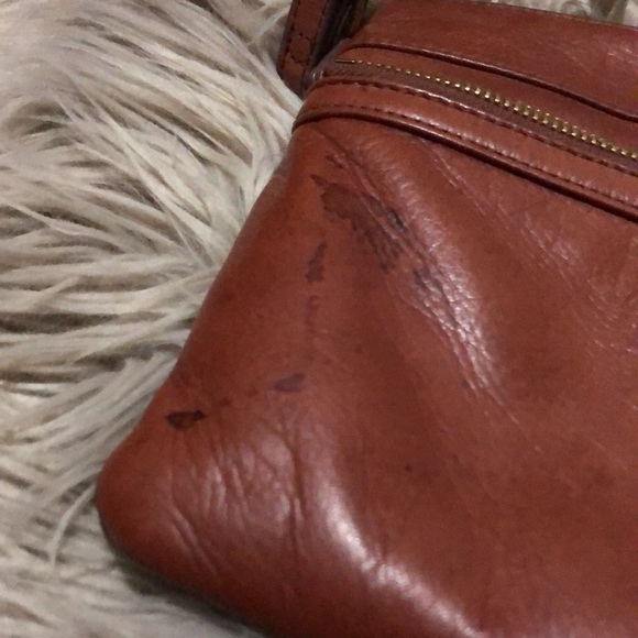 Margot Leather Crossbody-Brown-10x8-Multi Compartment-Zip Top Closure-GUC - Picture 16 of 17